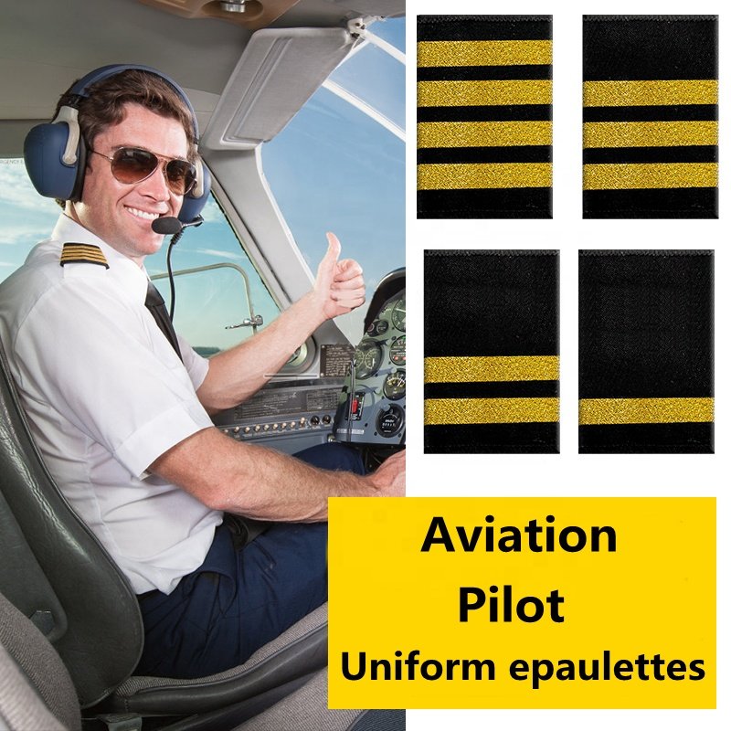 Custom Woven Uniform Epaulets for Pilots Security Guards and Formal Accessories Shoulder Boards