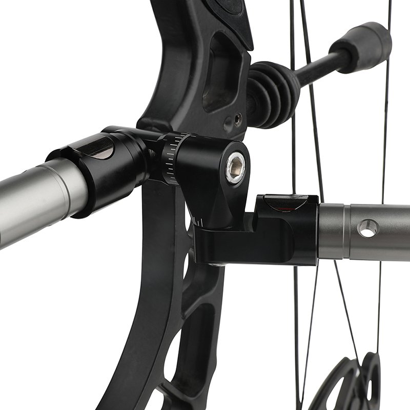 Archery Single Side V-Bar Mount Adjustable Quick Disconnect Balance Rod Stabilizer for Compound Bow Accessory