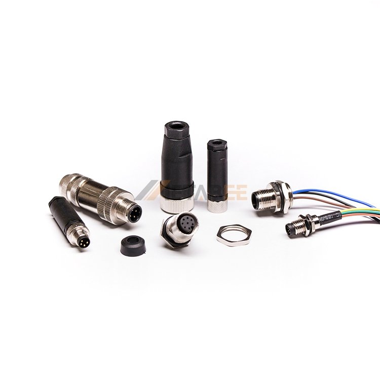 M12 4 5 8 Pin Pole Contact Circular Connector for Automotive