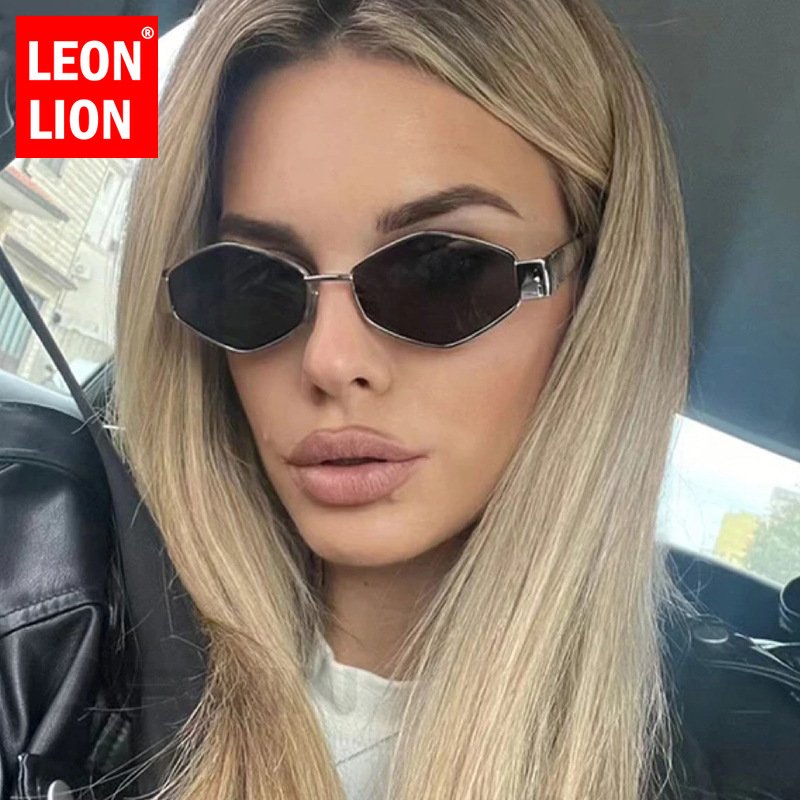 LeonLion Metal Frame Diamond 2024 Sunglasses Women Fashion Retro Eyewear Women High Quality Alloy Sun Glasses Women Gafas De Sol