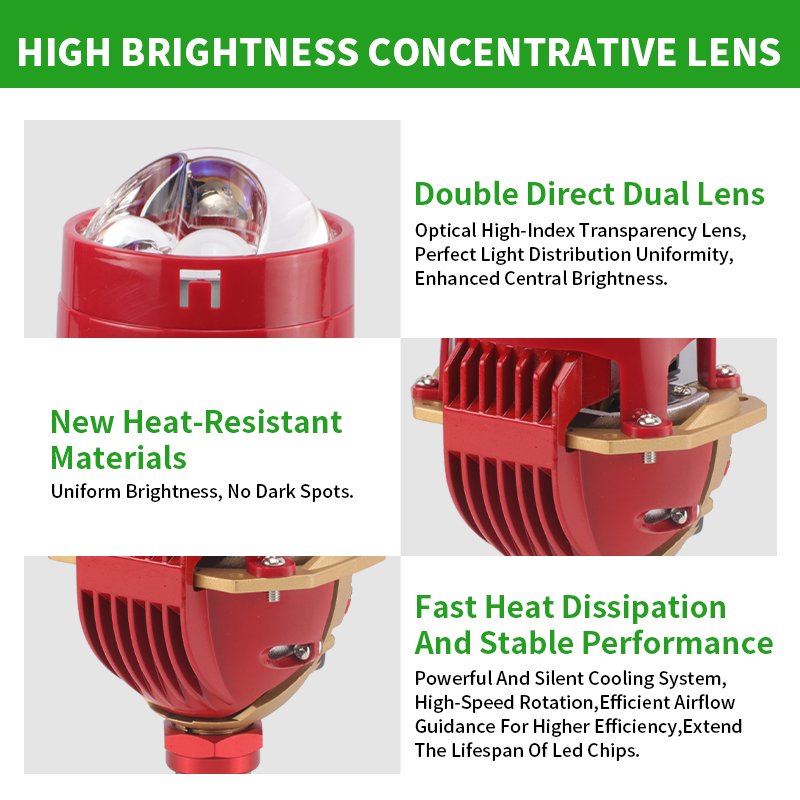 2.5 Inch Lens TJ06 High Performance Bi-Led Projector Lens Headlight Len Laser Car Retrofit Kits Accessories