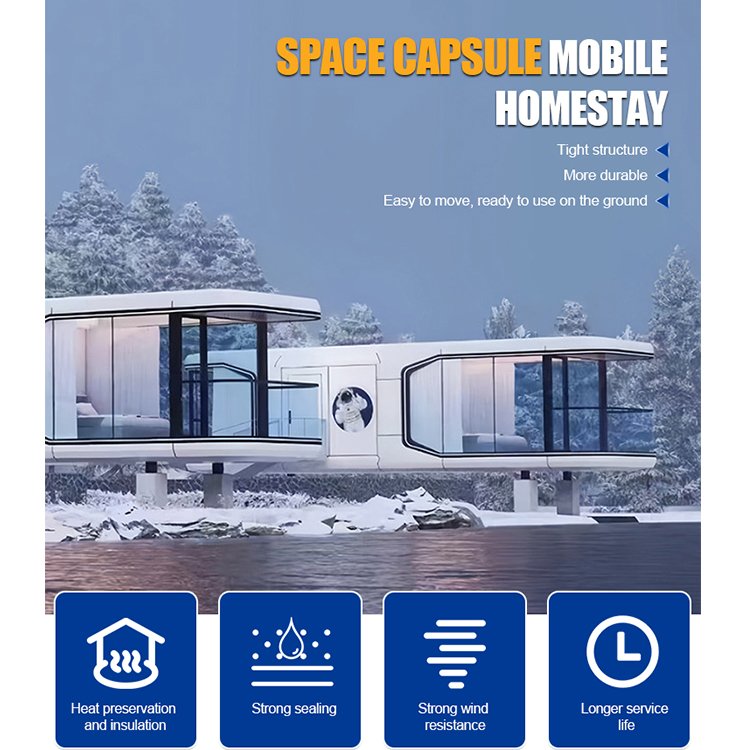 Mobile Space Capsule House Space Capsule Movable Homes Mobile Prefab House Container Tiny Prefabricated Houses