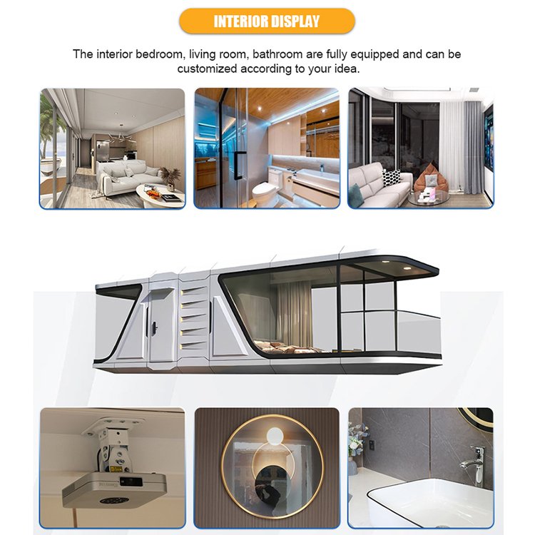 Mobile Space Capsule House Space Capsule Movable Homes Mobile Prefab House Container Tiny Prefabricated Houses