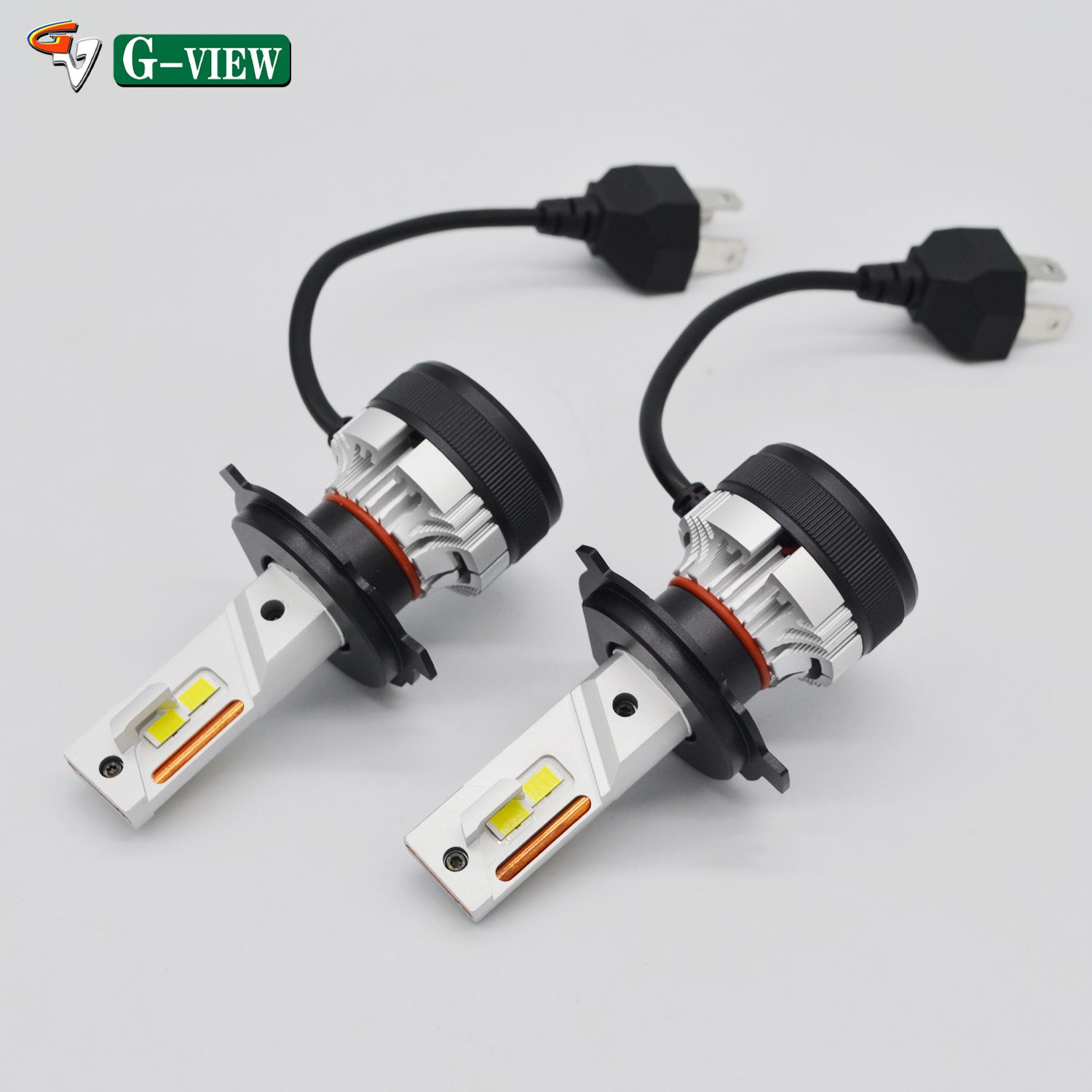 Gview G12 Series All in One Mini Fan 6500k LED Bulb Auto Car LED Light Bulbs High Low Beam LED Headlight Bulb H4 LED Headlight