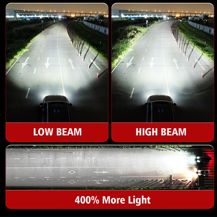 3 Inch Blue Bi LED Lenses Best LED Bulb for LED Projector Headlights 18000LM Car Lights Accessories