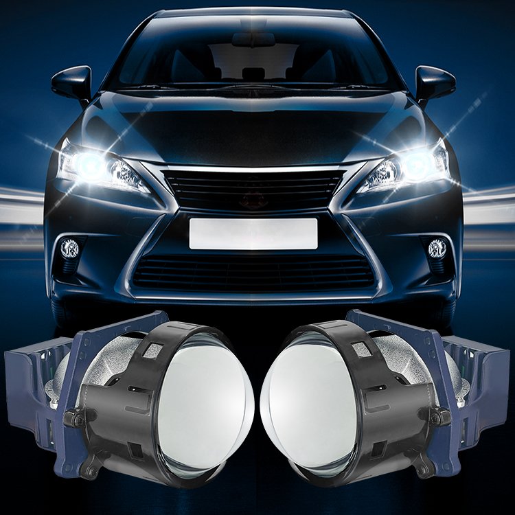 3 Inch Blue Bi LED Lenses Best LED Bulb for LED Projector Headlights 18000LM Car Lights Accessories