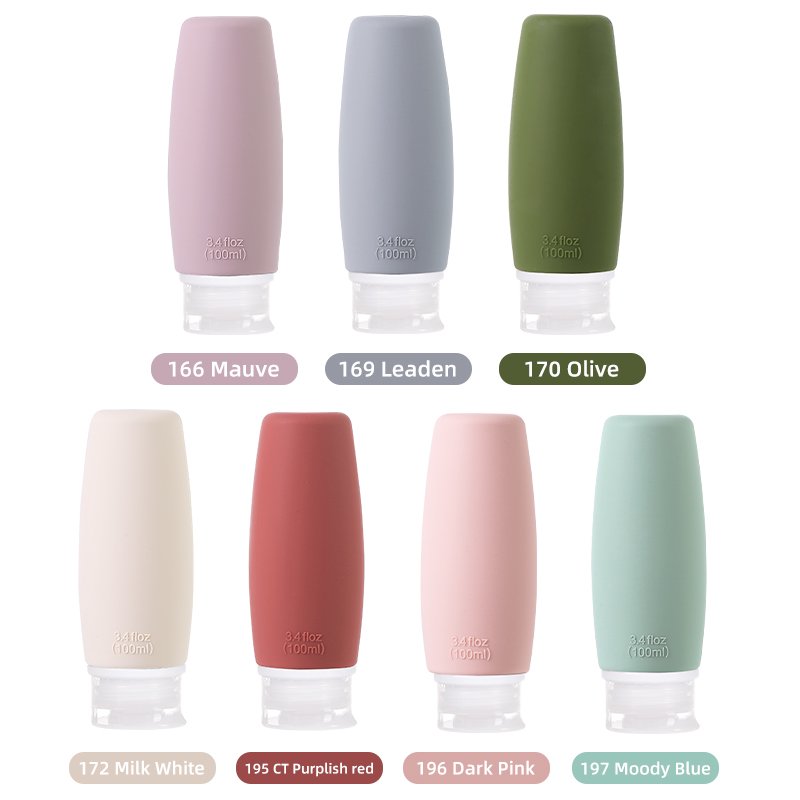 Silicone Travel Accessories Containers Squeeze Bottles Set Airline Travel Kit For Toiletries