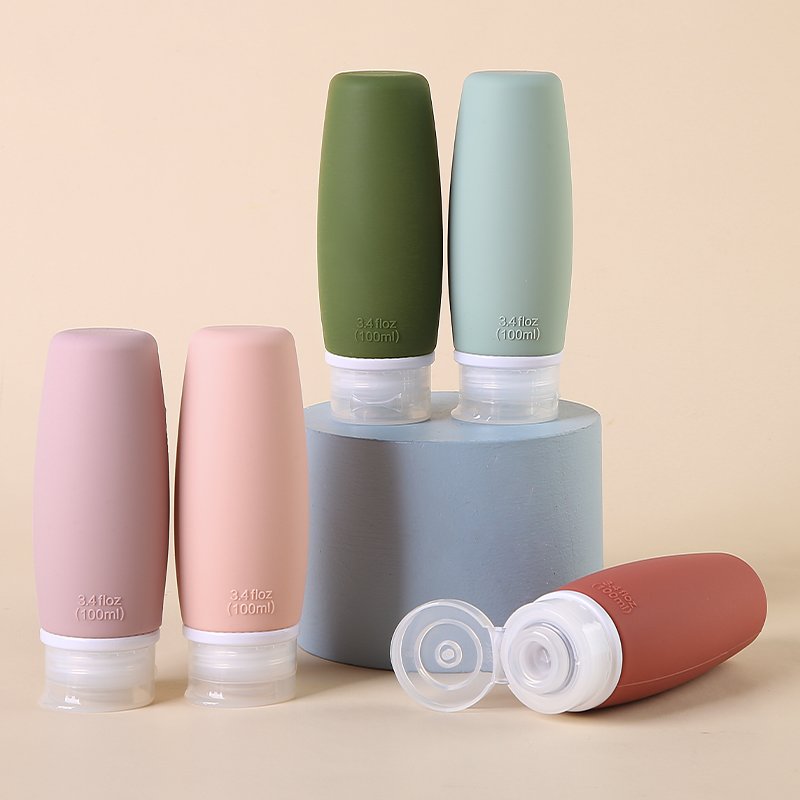 Silicone Travel Accessories Containers Squeeze Bottles Set Airline Travel Kit For Toiletries