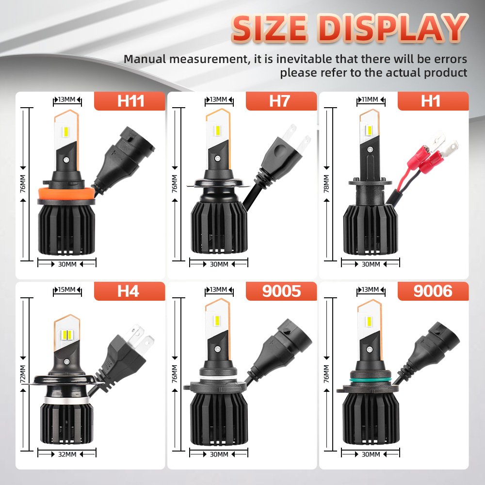 Roadsun 6000K 12V 60W HB4 HB3 Led Headlight Bulb H4 12000LM Lampada LED H7 H1 9005 9006 H11 Lamp for Car Accessories 2022
