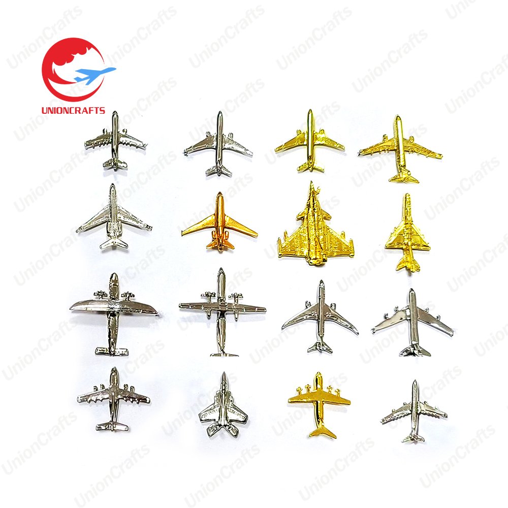 Wholesale Customized Plane Shape Aviation Gifts Flight Wing Airbus Pin Metal Helicopter Airplane Aircraft Fighter Jets Lapel Pin