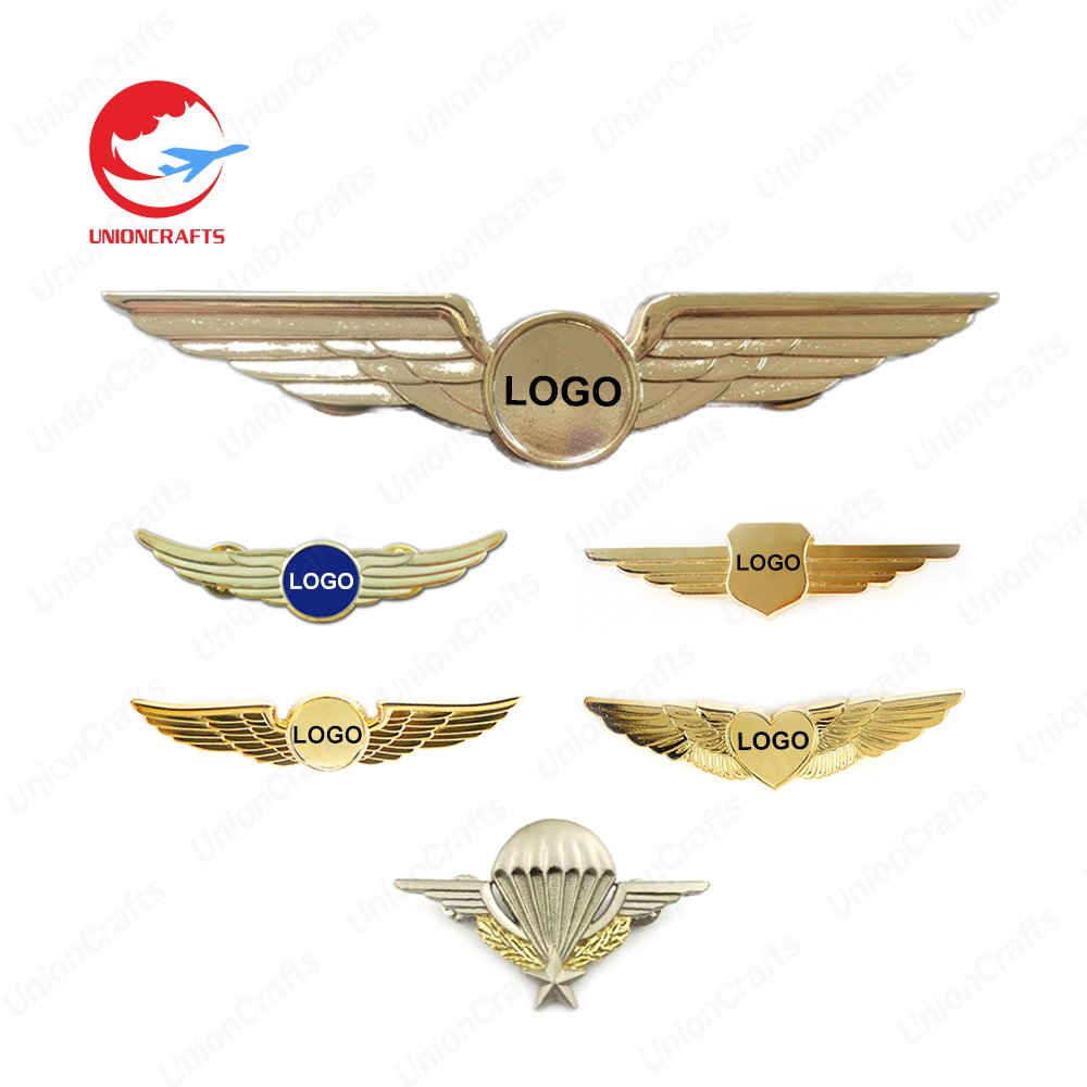 Wholesale Customized Plane Shape Aviation Gifts Flight Wing Airbus Pin Metal Helicopter Airplane Aircraft Fighter Jets Lapel Pin