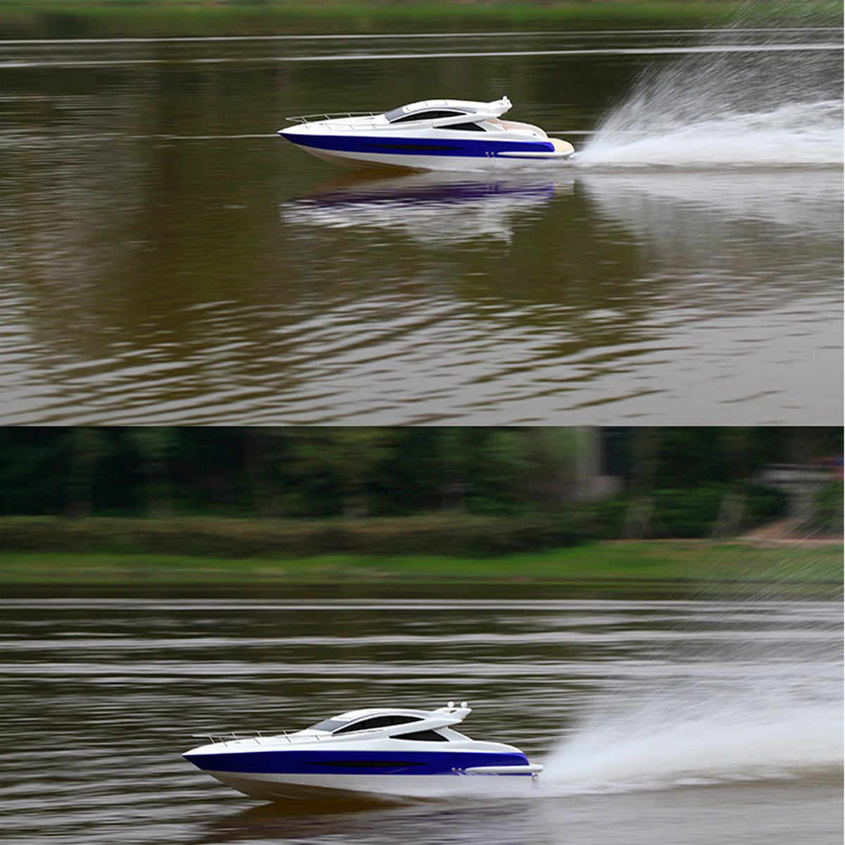 TFL Grand 1305 Princess 1310mm Boat 30CC Engine with Dual Rudder System Fiber Glass Gas RC Boat