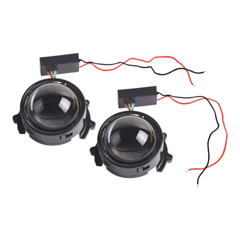 Wholesale 12V Car Accessories 2Pcs 3 Inch Devil Eyes Lens Lights New 12v Headlight Assembly Retrofit Kits with WIFI Control