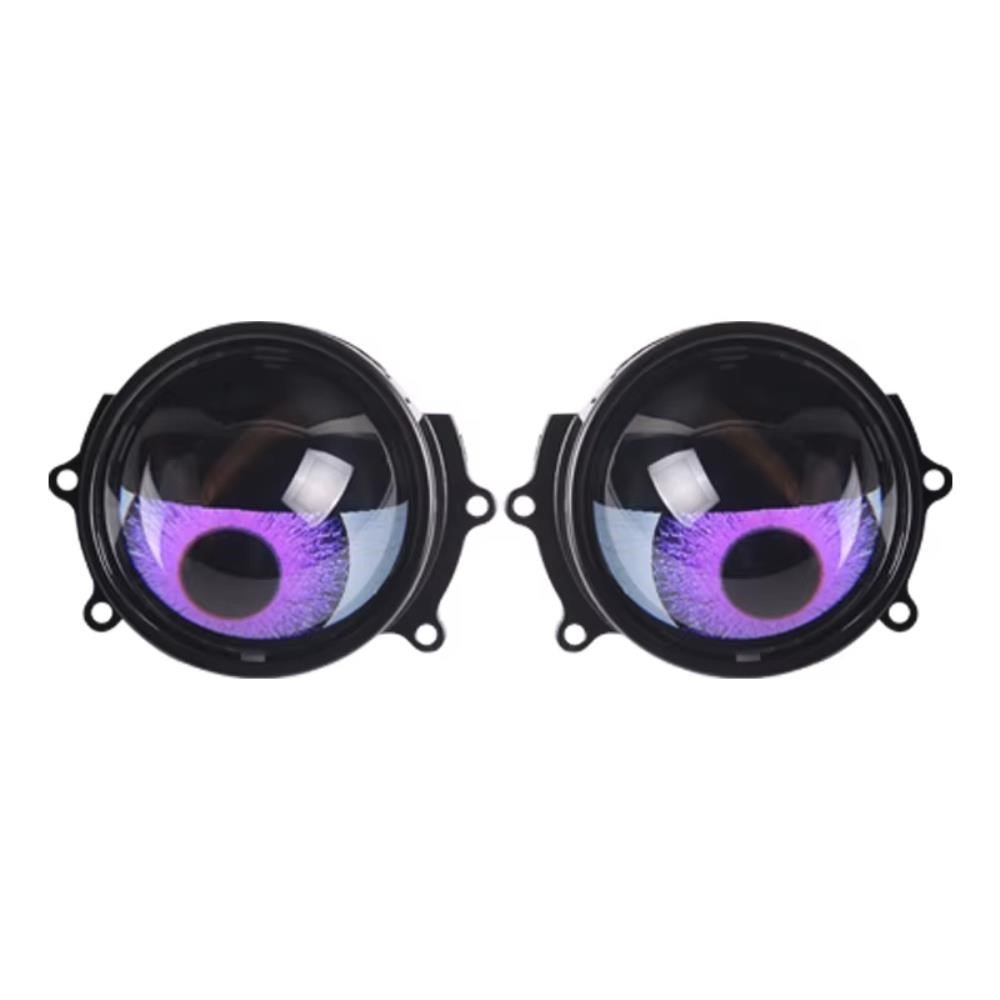 Wholesale 12V Car Accessories 2Pcs 3 Inch Devil Eyes Lens Lights New 12v Headlight Assembly Retrofit Kits with WIFI Control