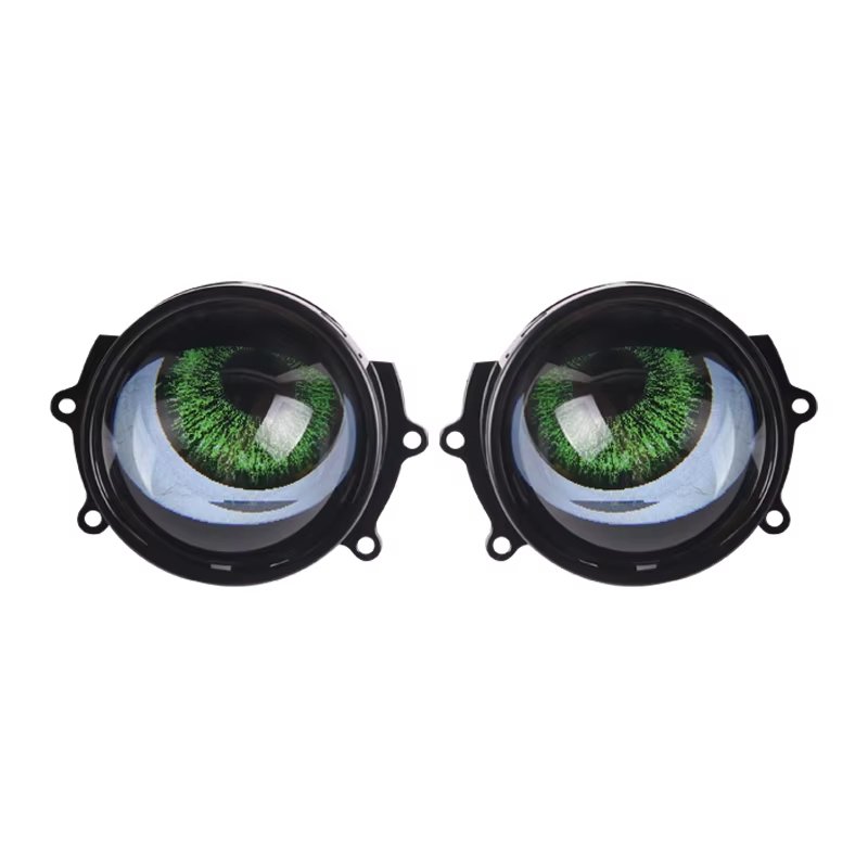 Wholesale 12V Car Accessories 2Pcs 3 Inch Devil Eyes Lens Lights New 12v Headlight Assembly Retrofit Kits with WIFI Control