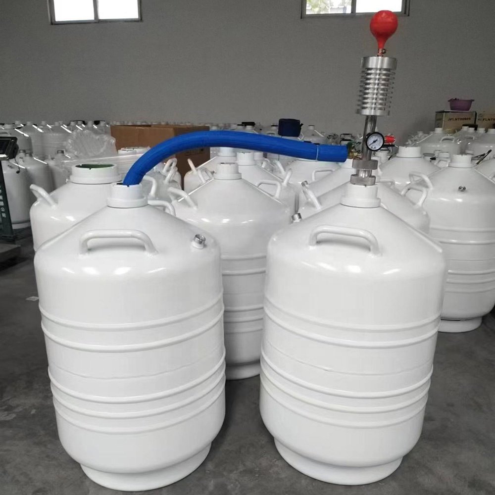 Custom Cryo Dewar OEM YDS-10L Artificial Insemination Semen Storage Aluminum Cryogenic Nitrogen Tank