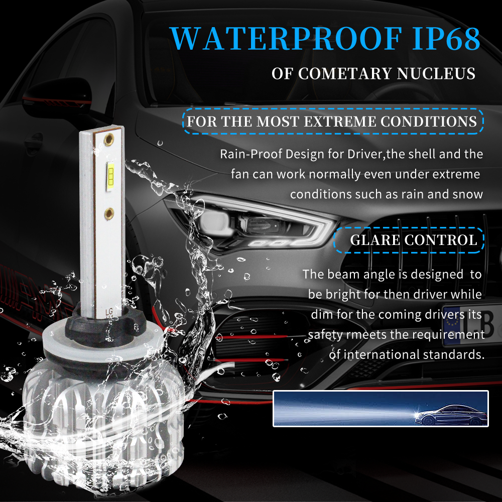 Car Accessories K1 50W H4 H7 H11 9005 Car H4 H7 Led Headlight H7 H11 9006 Canbus Auto Led Fog Head Car Led H4 Lights Bulb