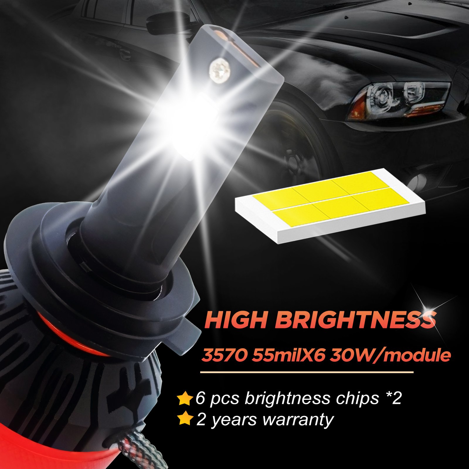 Wattstar N21 45w Oem Built in Fan Cooling Universal Led Headlight 90w 18000LM Auto Lighting CSP CHIP H4 H7 CANBUS Car Led USA