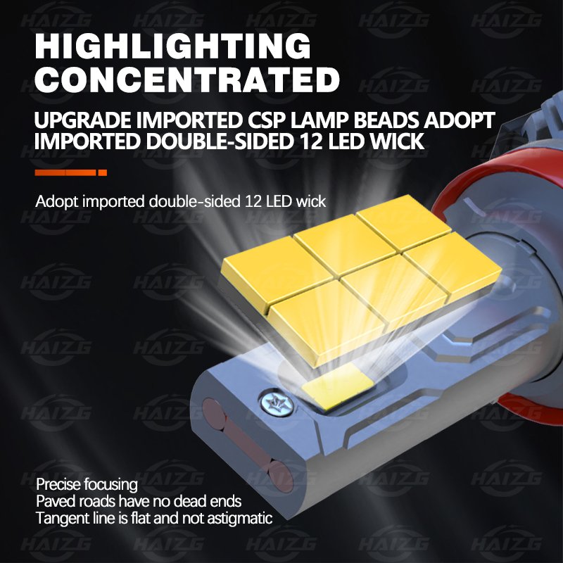 HAIZG Universal Cars S13 H4 H11 200watts 40000LM Car LED Light Headlight Auto Parts with Canbus Super Bright