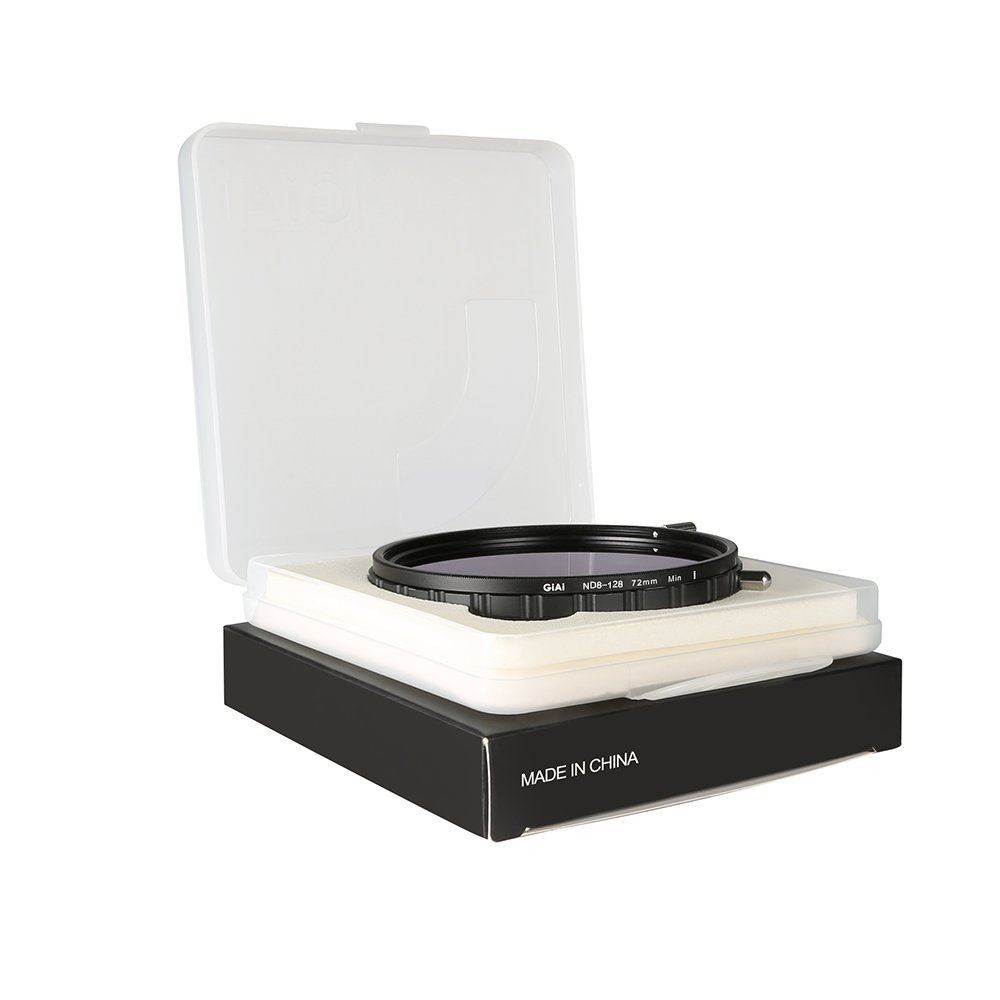 GiAi OEM VND8-128 Camera Lens Filter Adjustable Neutral Density Filter 43 55 58 62 67 77 82mm for Sony Nikon Camera