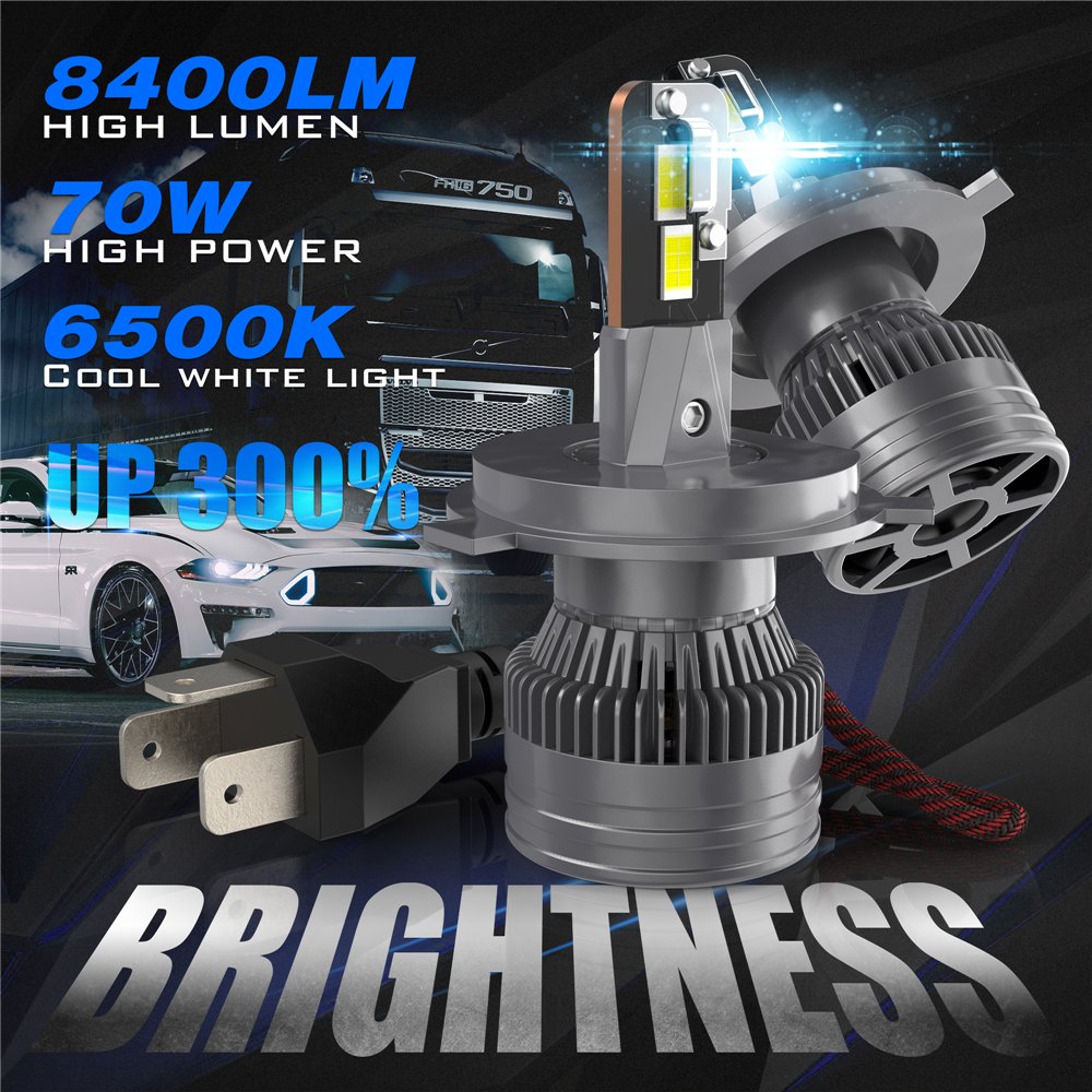 High Quality H4 LED Headlamp Super High Power 6000K Car Accessories Canbus Compatible 9-36V H1 H7 H11 9005 9012 9006 Homglight