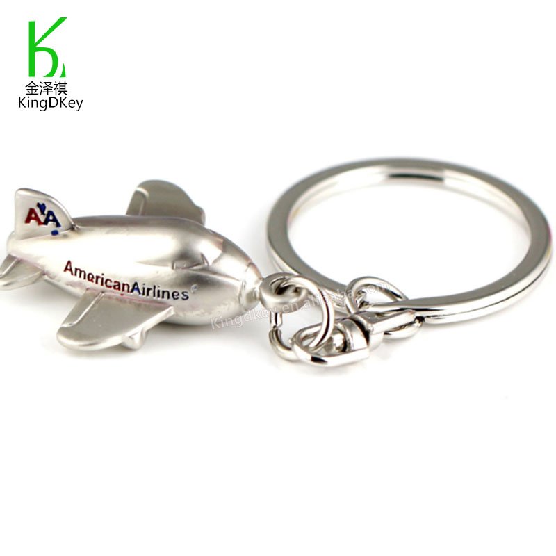 Manufacturer 3d Airplane Plane Keychain for Aviation Accessories