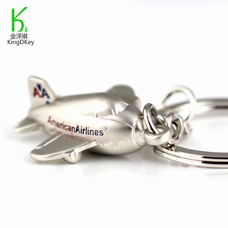 Manufacturer 3d Airplane Plane Keychain for Aviation Accessories