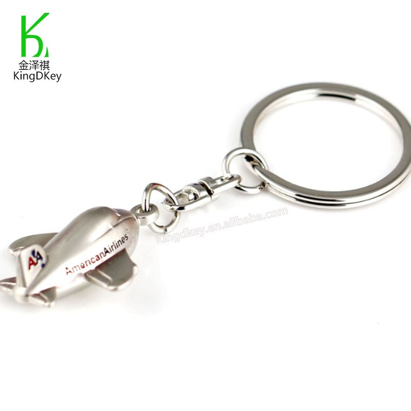 Manufacturer 3d Airplane Plane Keychain for Aviation Accessories