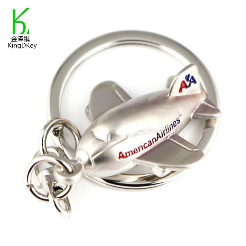 Manufacturer 3d Airplane Plane Keychain for Aviation Accessories