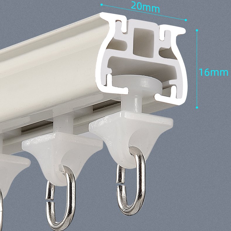 Factory Direct Quality Flexible S Ripple Fold Curtain Track Modern Style Metal Ceiling Mounting Rail for Straight Curved Windows