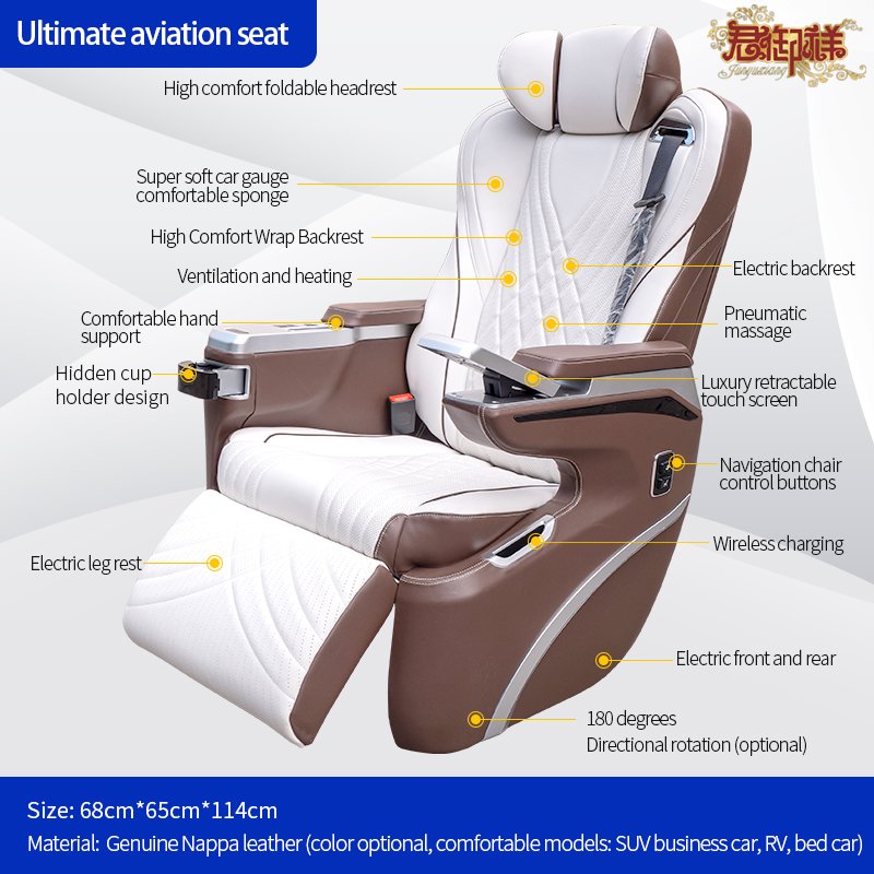Aviation Seat Benz Vito V220 V250d V300 Sprinter V-class Factory Direct Sales Comfortable Luxury Electric Comfortable Car Seat