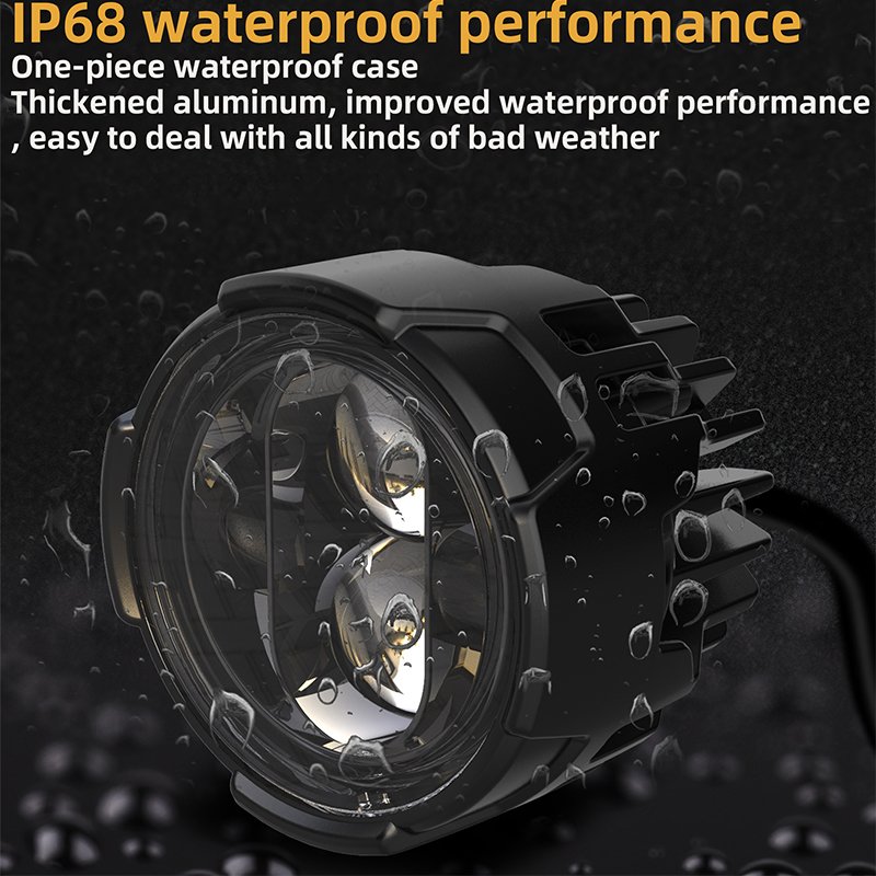 VISHAY 2 Pcs Car Motorcycle Waterproof LED External Lights Fog Light Headlight Lamp