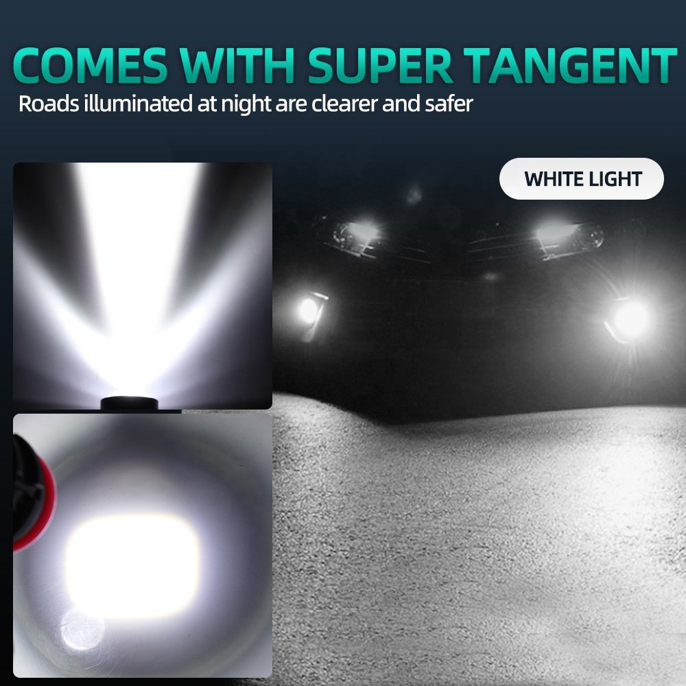 MACAR Newest High Quality Car Led Headlight Lens Laser Fog Lamp Hb3 Hb4 H7 9005 9006 H11 LED Fog Light