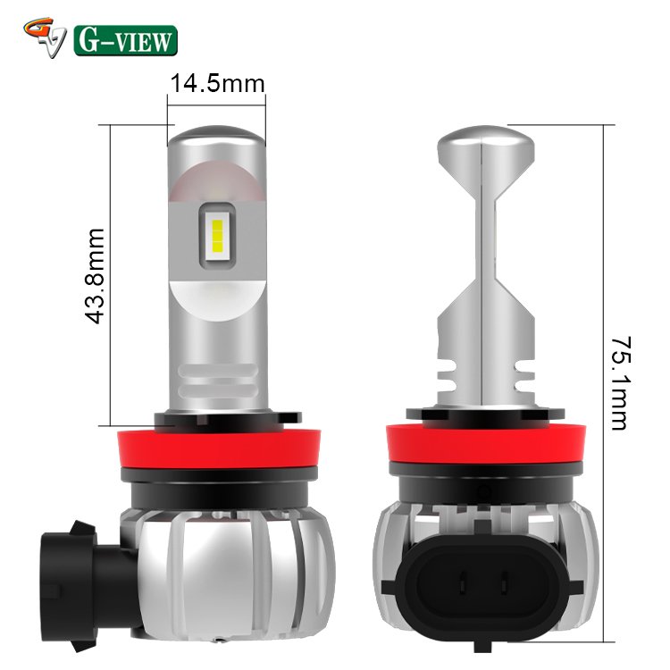Gview Brand GA7035 Car Led Bulb 6500K 40w Dual Color Led Headlight Bulbs Car Led Light for Car Accessories