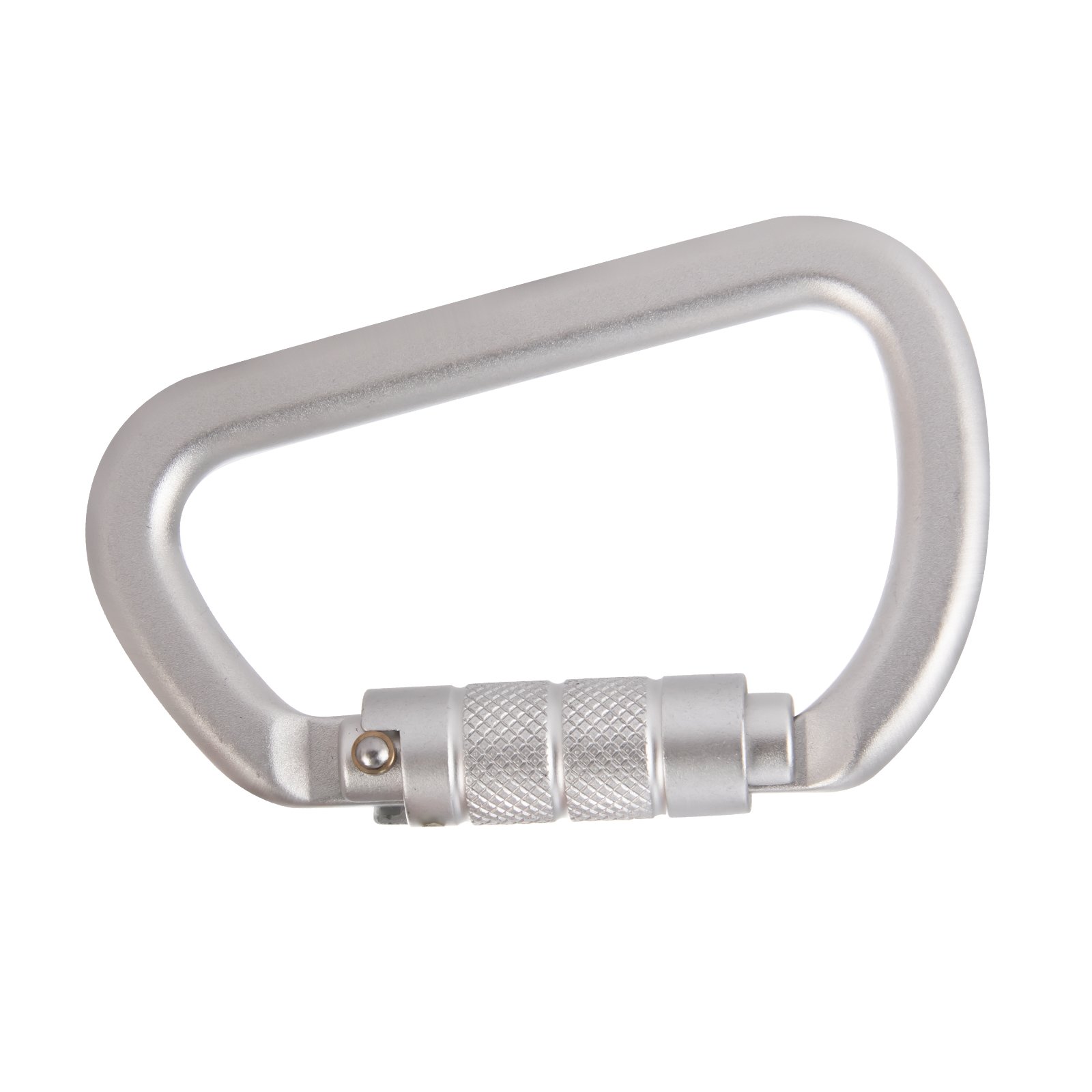 D Shape Silver Aviation Aluminum Alloy Carabiner Custom Climbing Logo