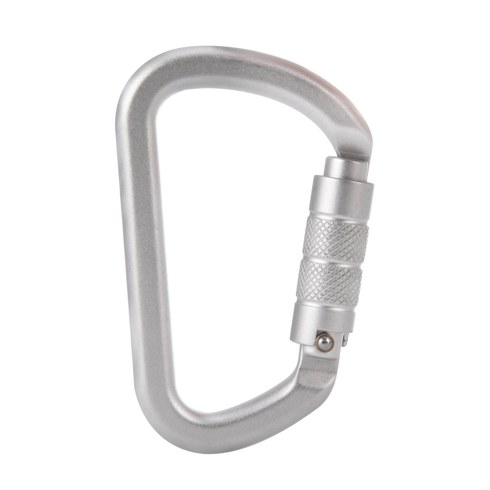 D Shape Silver Aviation Aluminum Alloy Carabiner Custom Climbing Logo
