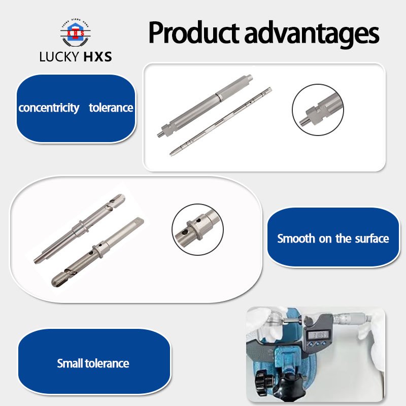 Custom Strong Wear Resistance 304 Stainless Steel Turning Parts Swiss CNC Lathe Processing for Aviation Pull Rod Connectors