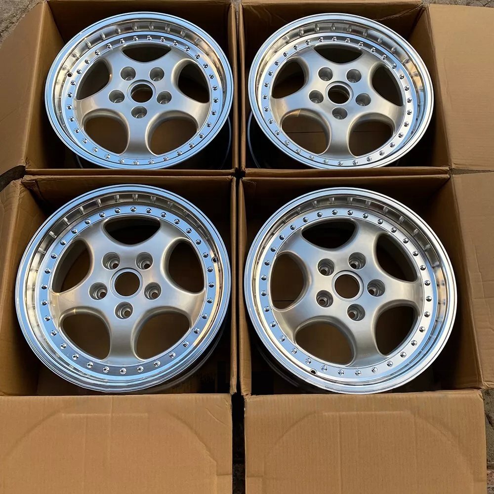 Custom Te37 Wheels 17-20" FORGED CLASSIC WIDE SILVER STYLE WHEELS RIMS for 944 911 Turbo 965 1991-94 / 964 1989-94 / 968 1992-95