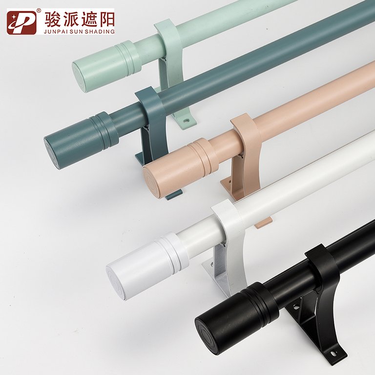 Popular Nordic Simple 8-Color Aluminum Alloy Double Roman Curtain Rods Thickened Window Accessories Metal Curtain Pipe
