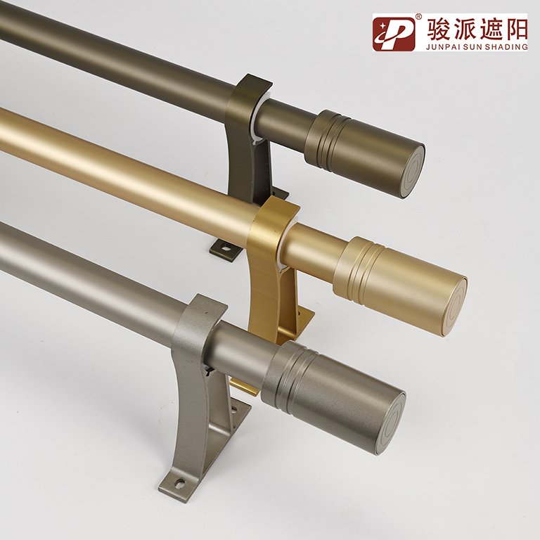 Popular Nordic Simple 8-Color Aluminum Alloy Double Roman Curtain Rods Thickened Window Accessories Metal Curtain Pipe