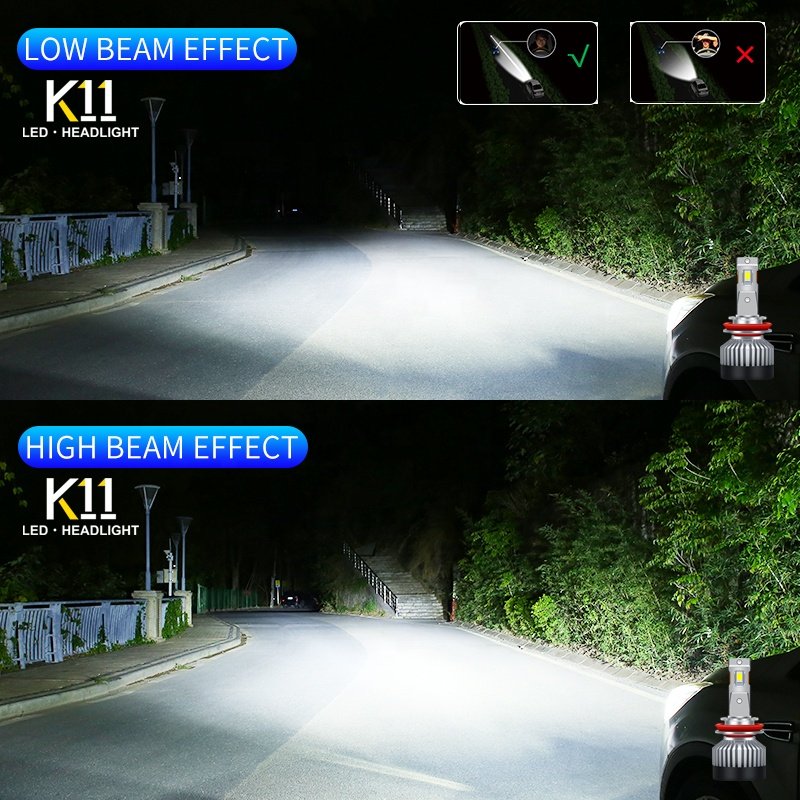 K11 Auto Headlamp 60W Car LED Bulb 50000 Lumens Canbus White LED Car Headlight H1 H7 H4 H11