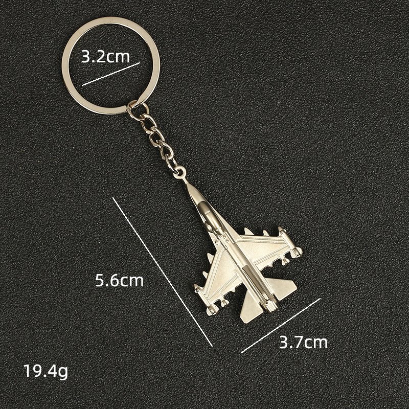 Personalized Creative Metal Civil Aviation Airplane Fighter Plane Model Key Ring Car Bag Pendant Anti Loss Aircraft Keychain