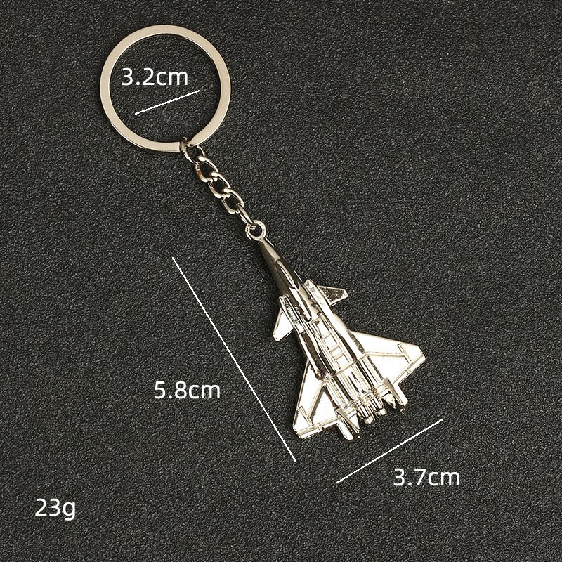 Personalized Creative Metal Civil Aviation Airplane Fighter Plane Model Key Ring Car Bag Pendant Anti Loss Aircraft Keychain