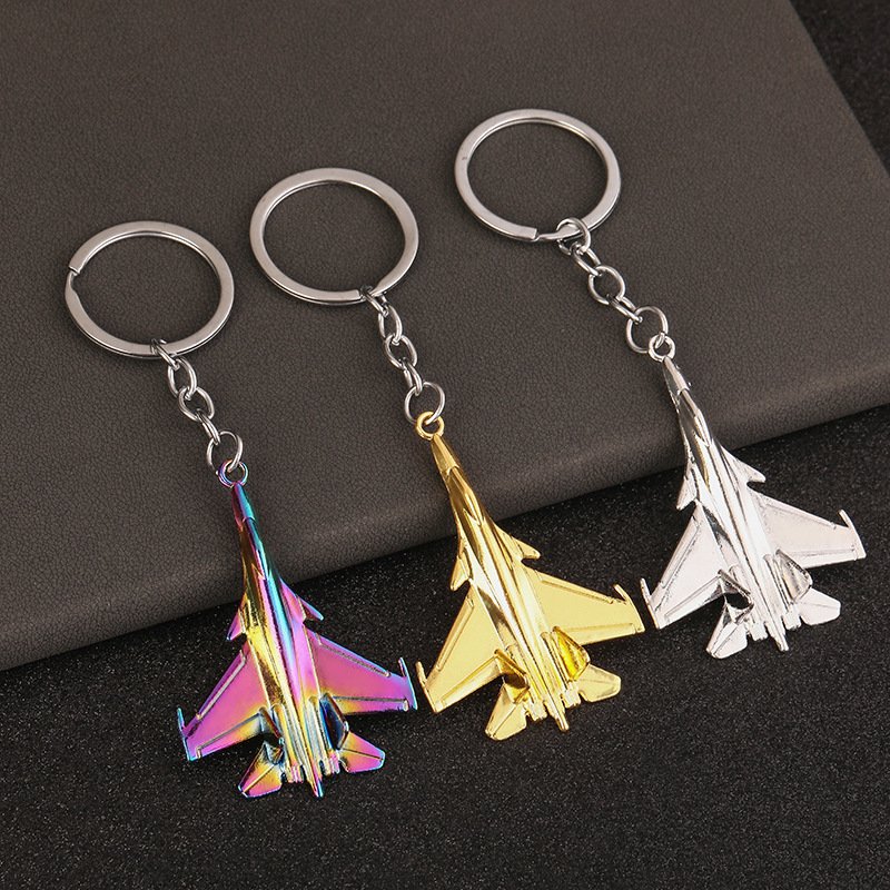 High Quality Souvenir Gift Mini Aviation Plane Accessories 3D Custom Aircraft Airplane Metal Key Chain
