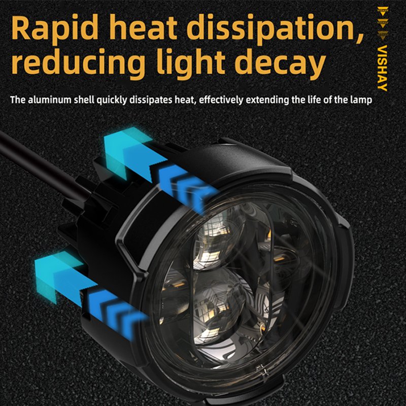 Motoled Motorcycle LED Headlamp Motorcycle Spotlight Auxiliary Light Super Bright LED Spotlight 120W Motorcycle Accessories