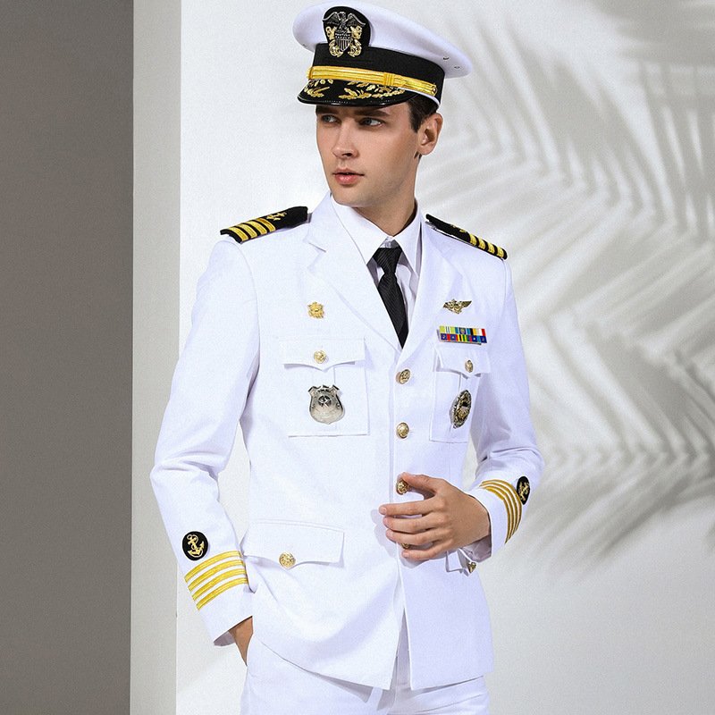 New Aviation Uniform Male Staff Costume Performance Suits Men Clothing Airline Captain Pilot Aviation Workwear Custom