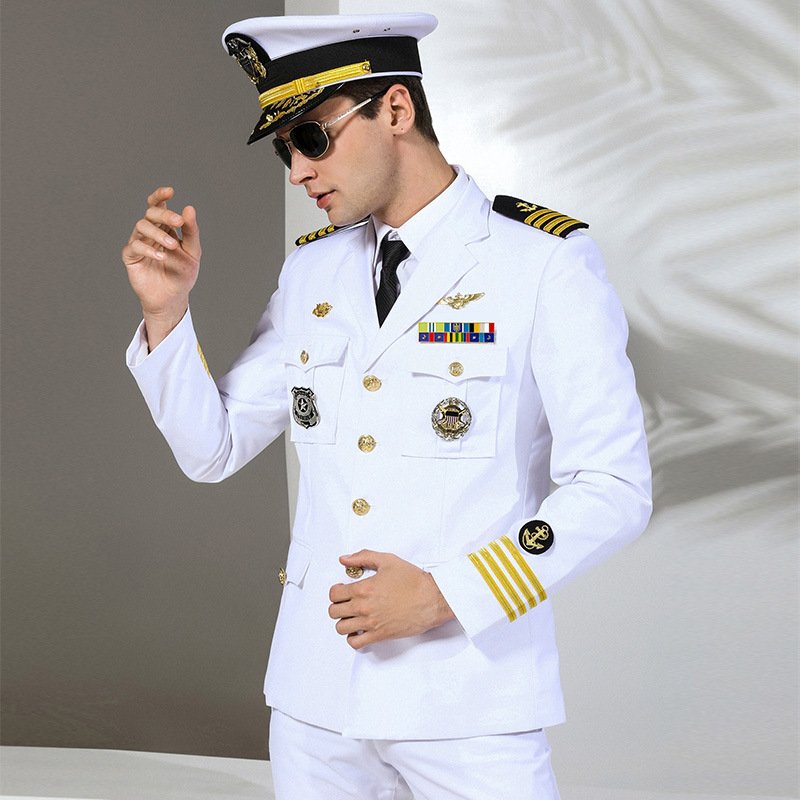 New Aviation Uniform Male Staff Costume Performance Suits Men Clothing Airline Captain Pilot Aviation Workwear Custom