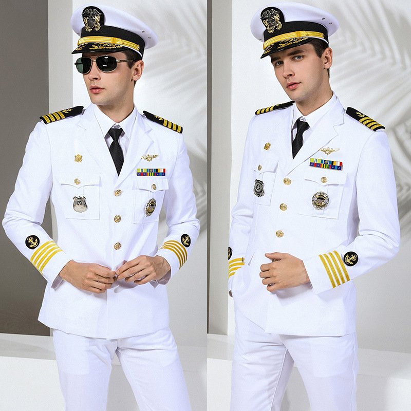 New Aviation Uniform Male Staff Costume Performance Suits Men Clothing Airline Captain Pilot Aviation Workwear Custom