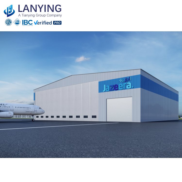 Prefabricated Steel Structure Airplane Hangar For Airbus A380 A320 Boeing 777 Steel Structure Aircraft Maintenance Workshop