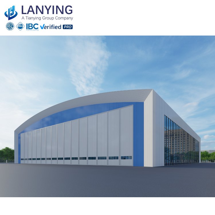 Prefabricated Steel Structure Airplane Hangar For Airbus A380 A320 Boeing 777 Steel Structure Aircraft Maintenance Workshop